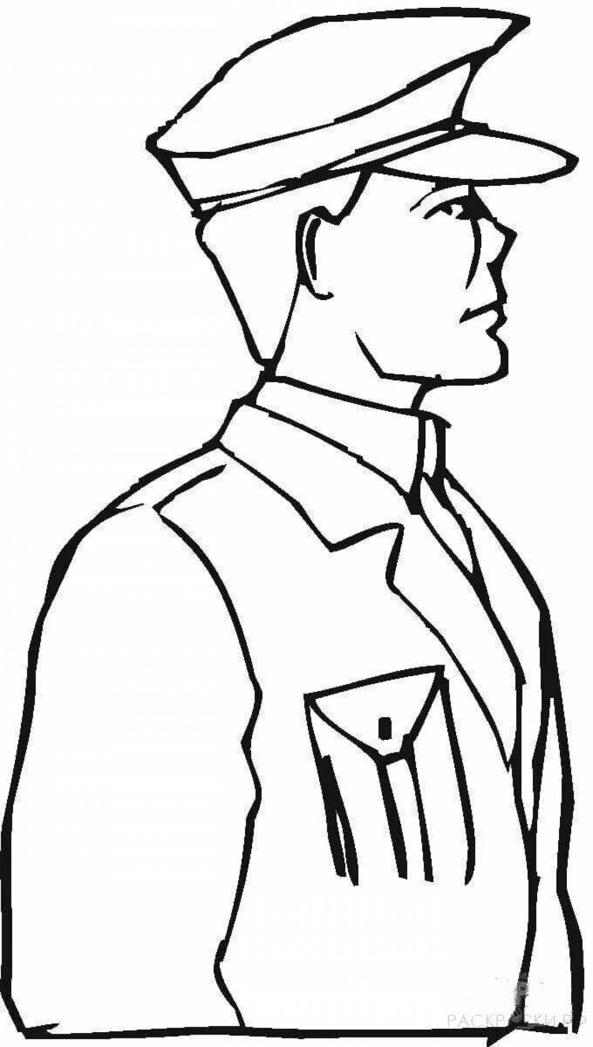 Awesome soldier face coloring page