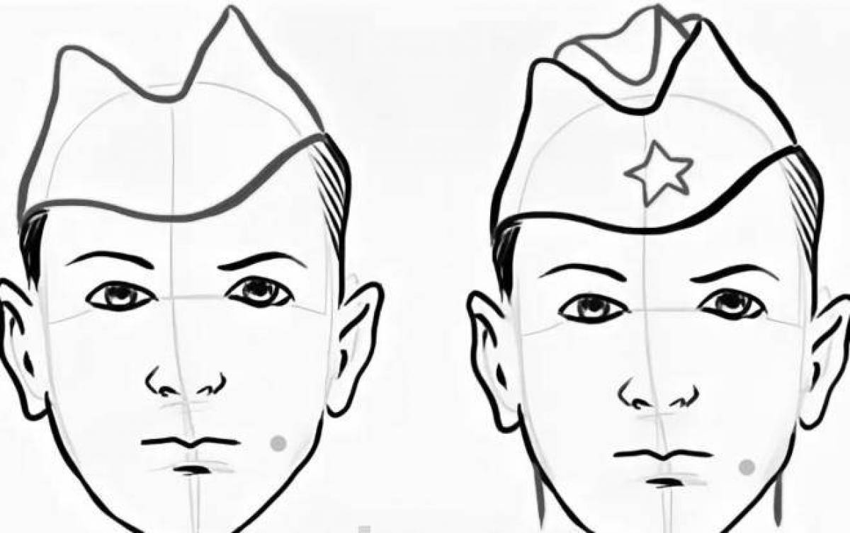 Colouring steadfast soldier's face