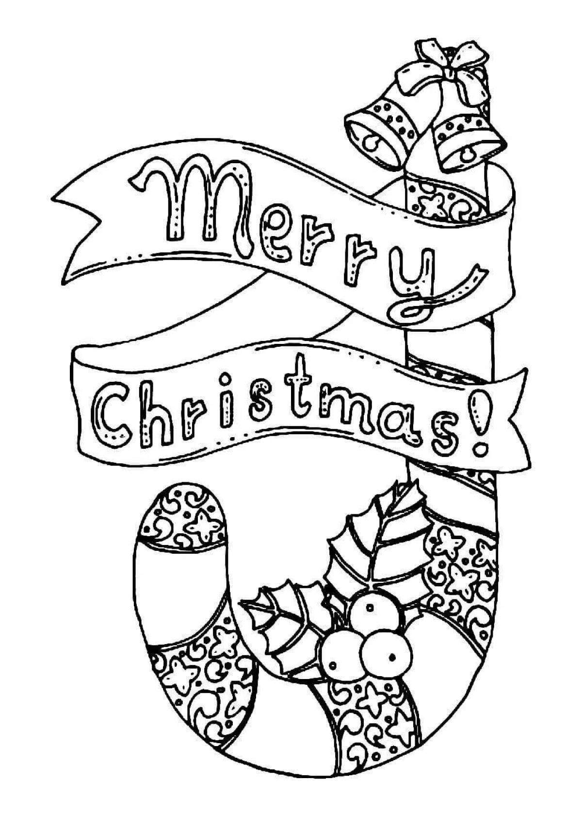 Анимированная страница раскраски мэри рождество