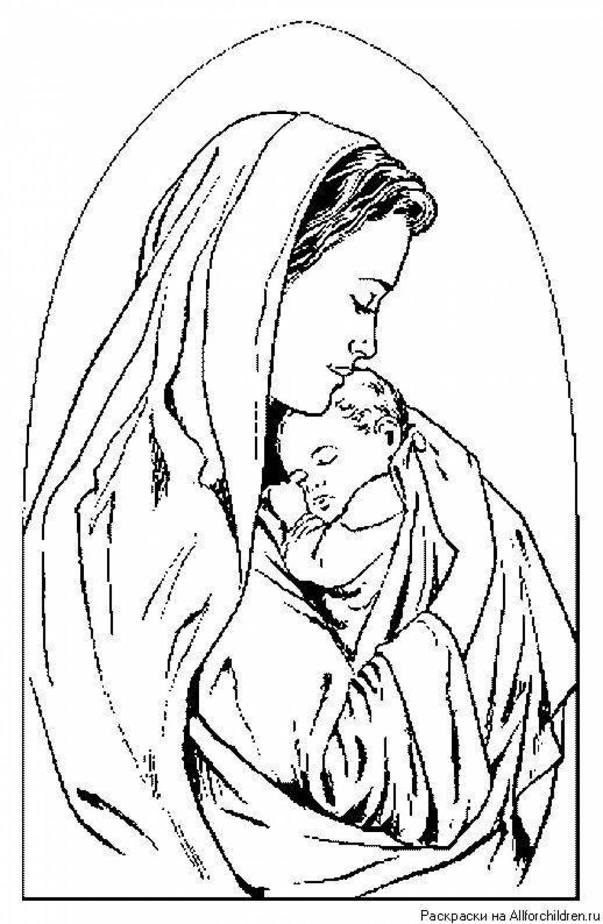Coloring page glorious virgin mary