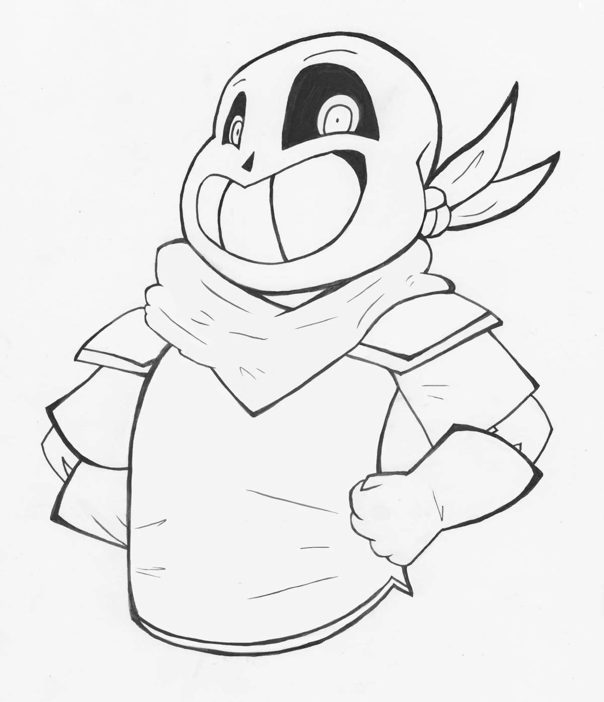 Undertail sans animated coloring page