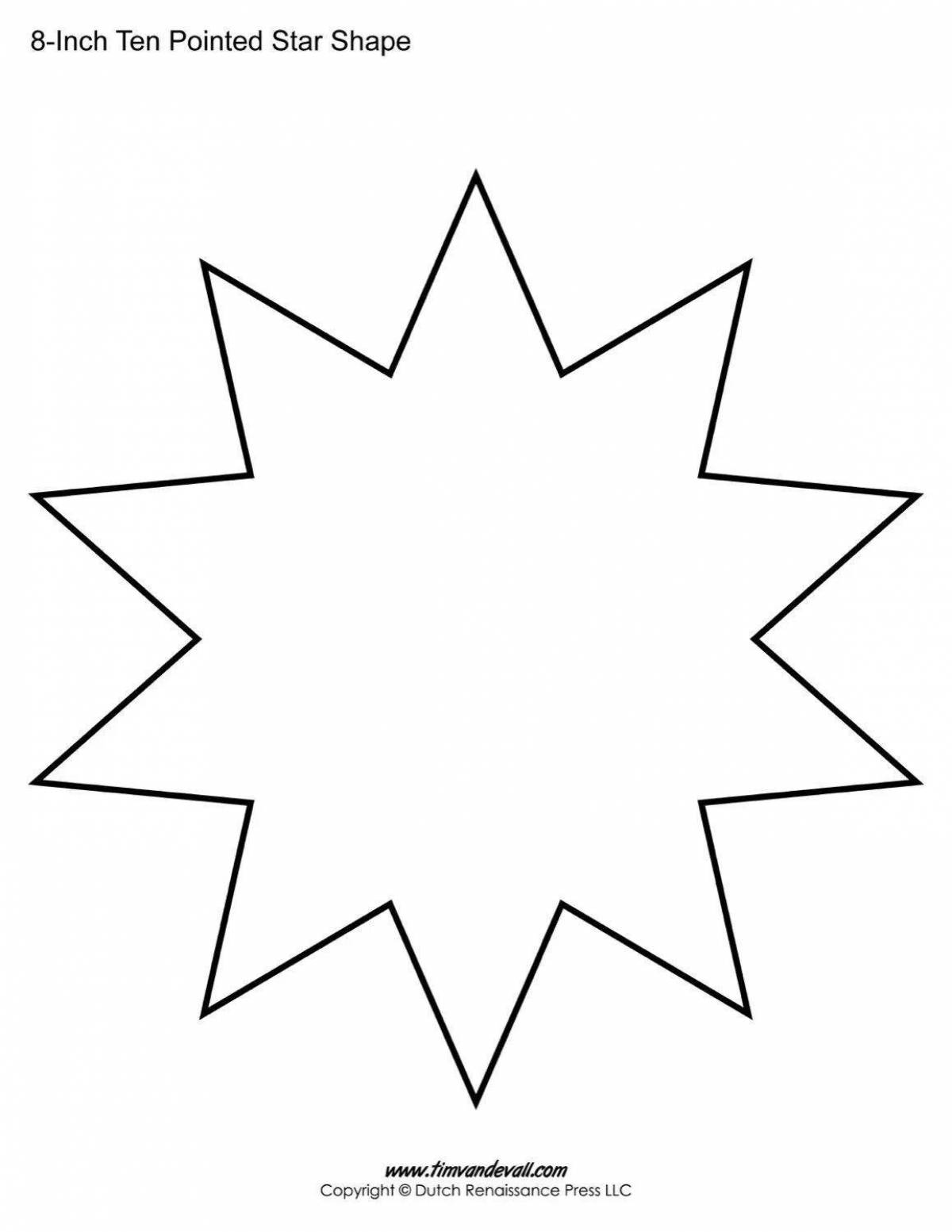 Фото Раскраска сияющая восьмиконечная звезда