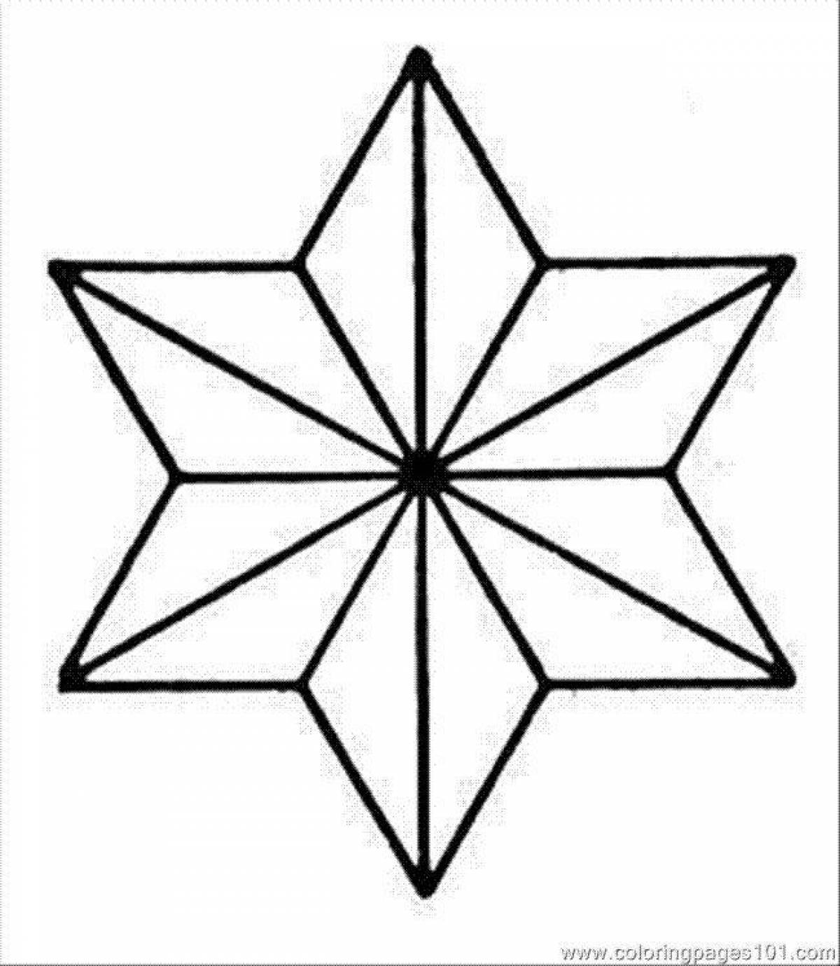 Фото Раскраска ослепительная восьмиконечная звезда