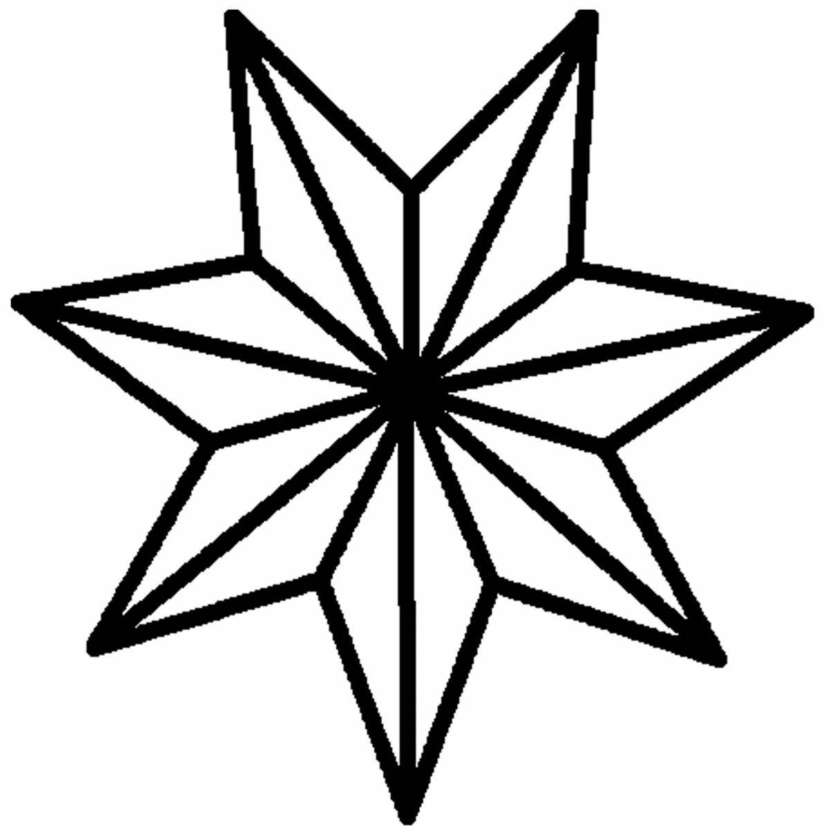 Фото Раскраска величественная восьмиконечная звезда