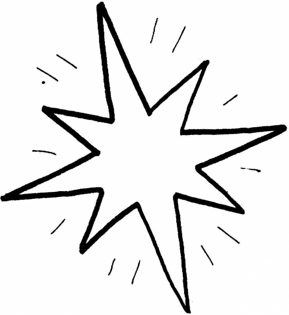 Coloring page graceful eight-pointed star
