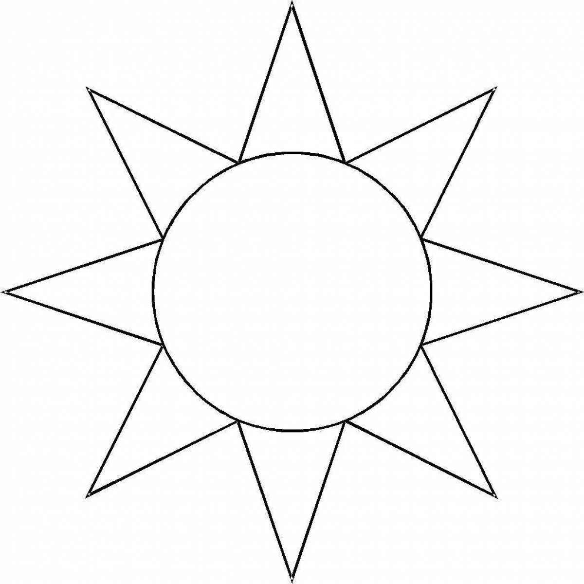 Фото Очаровательная восьмиконечная звезда раскраска