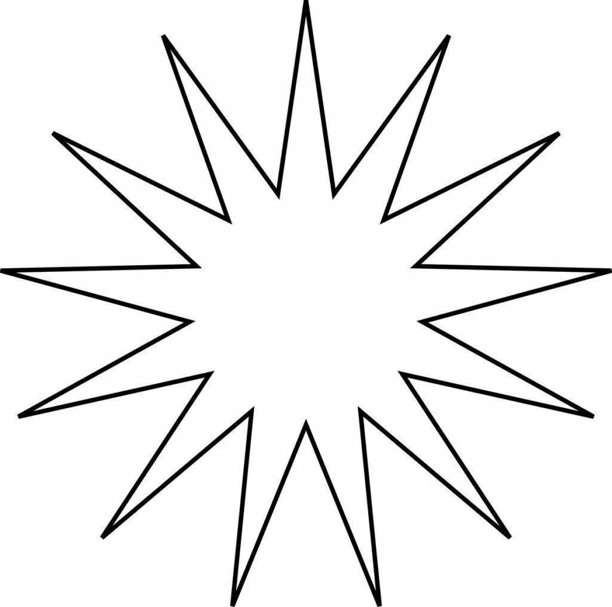 Фото Раскраска завораживающая восьмиконечная звезда