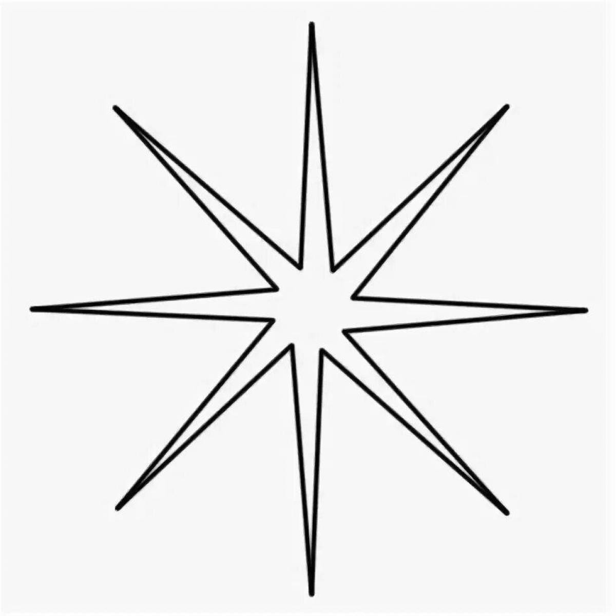Фото Раскраска гипнотическая восьмиконечная звезда