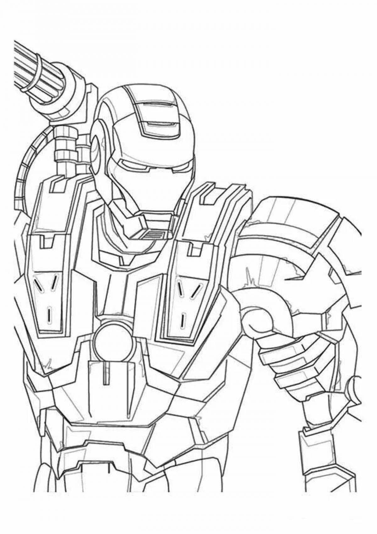 Grand iron patriot coloring page