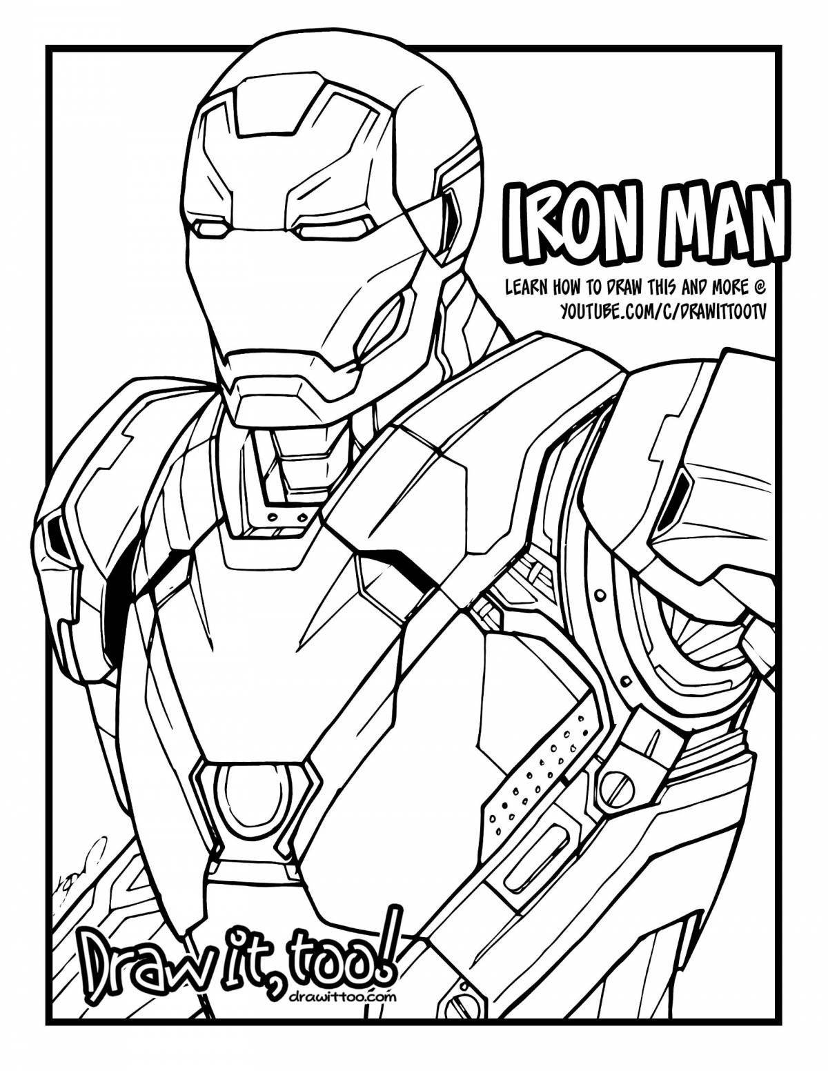 Coloring elegant iron patriot