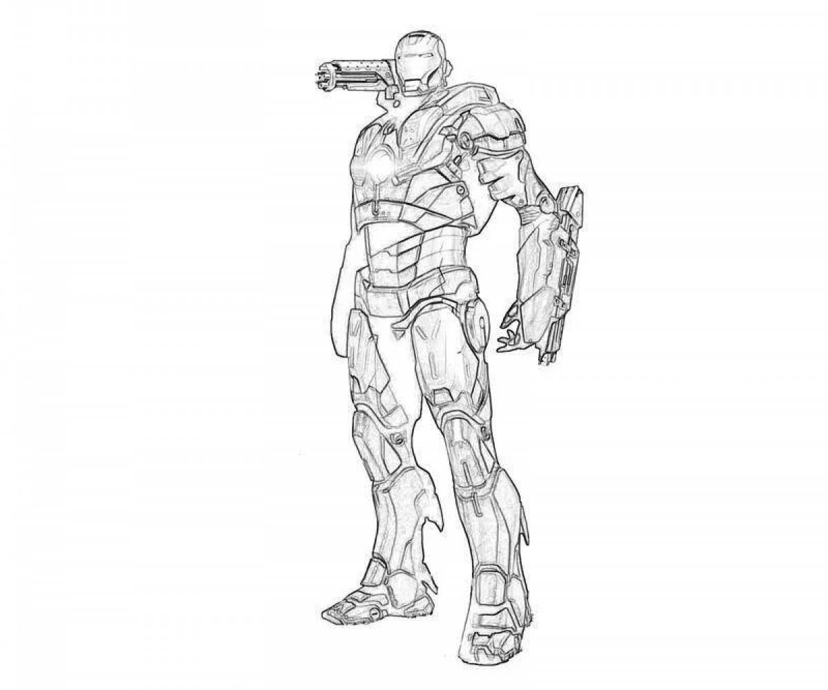 Flawless Iron Patriot coloring page