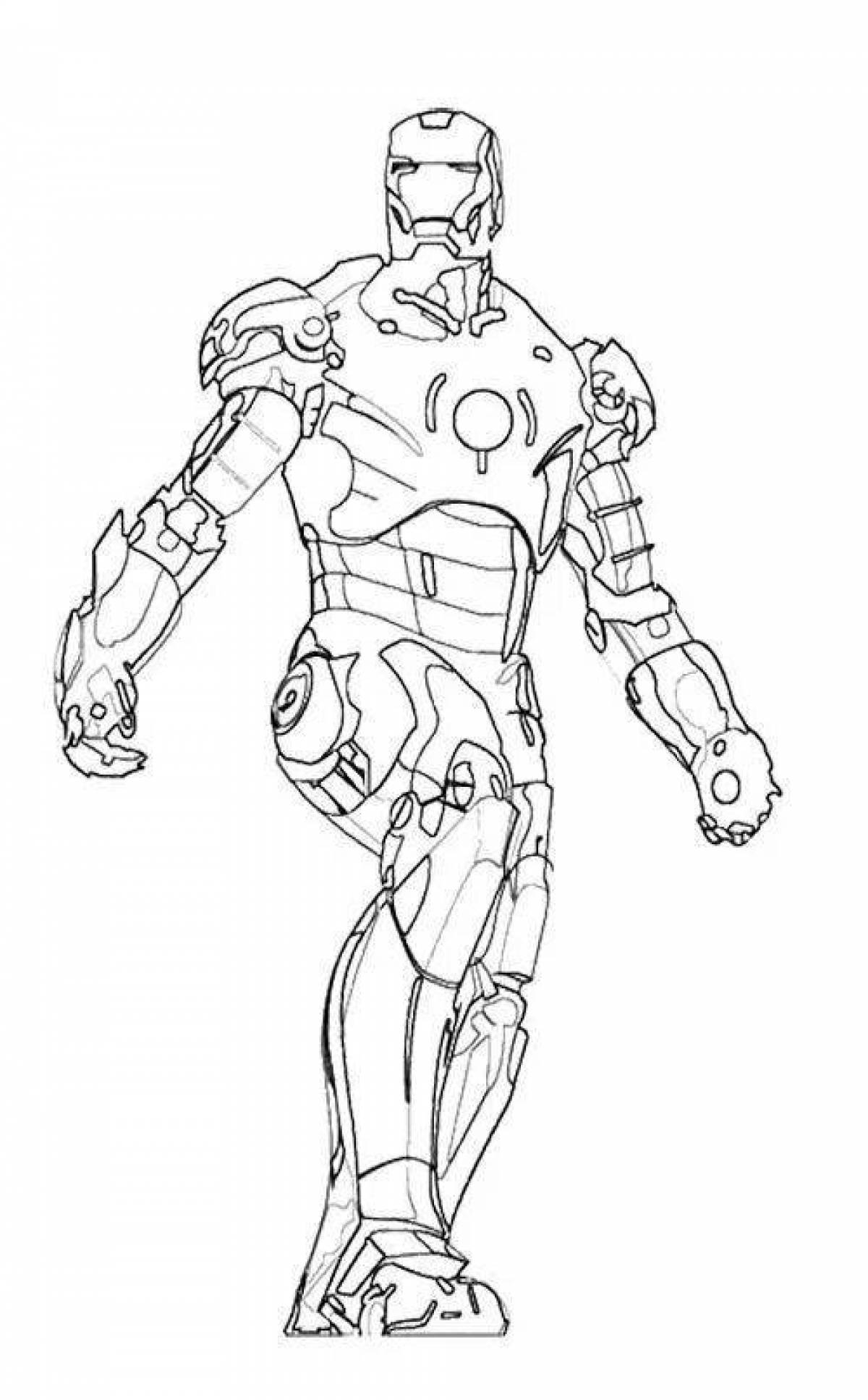 Marvelous iron patriot coloring page