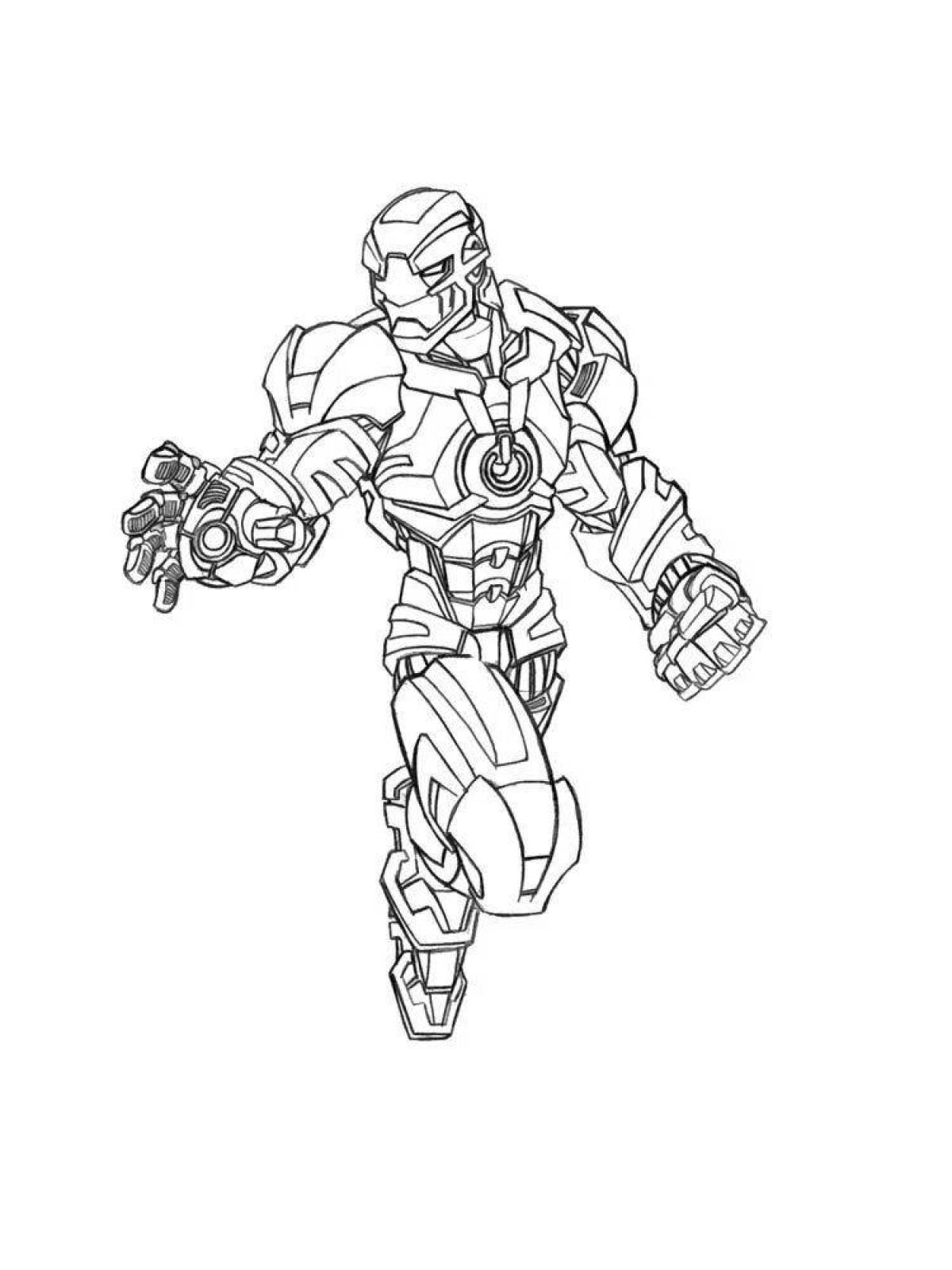 Brightly colored iron patriot coloring book