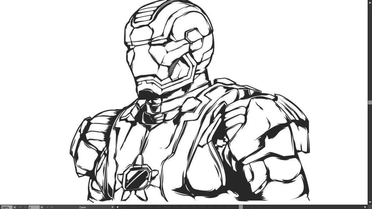 Colorful painted iron patriot coloring book