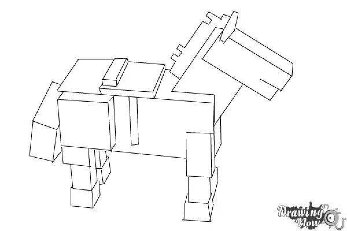 Как нарисовать лошадь из майнкрафта