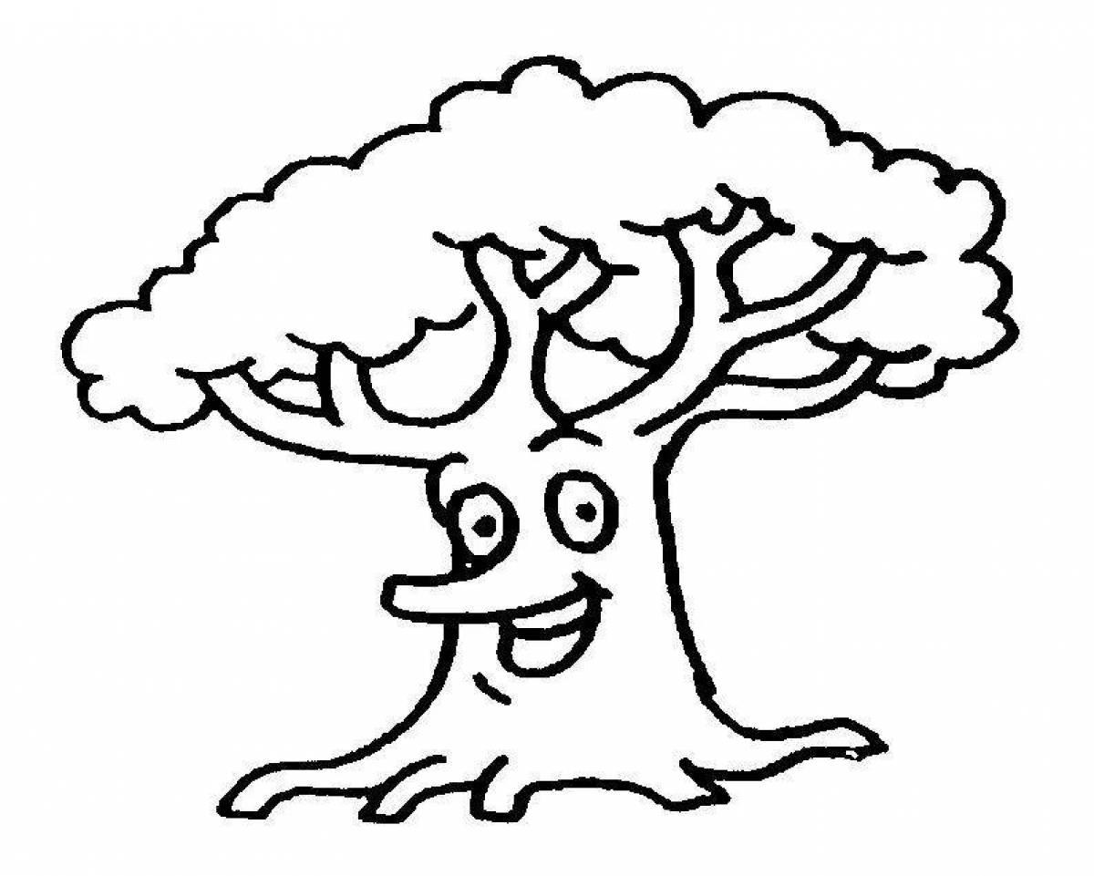 Сказочное дерево раскраска для детей