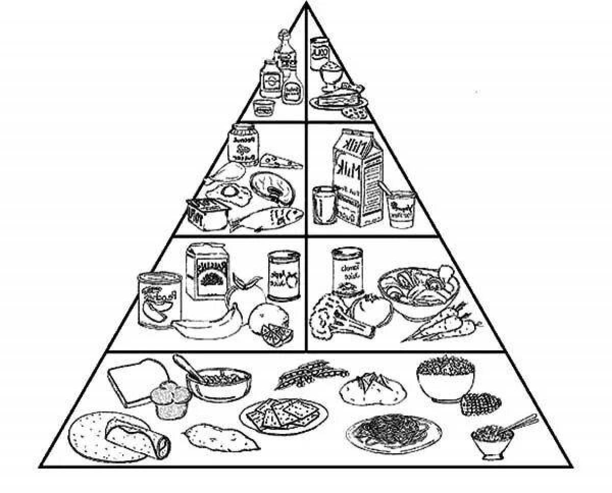 Пирамида питания рисунок