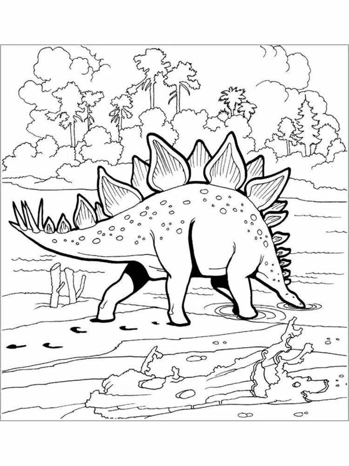 Динозавры Стегозавр \и раскраски для детей для печати