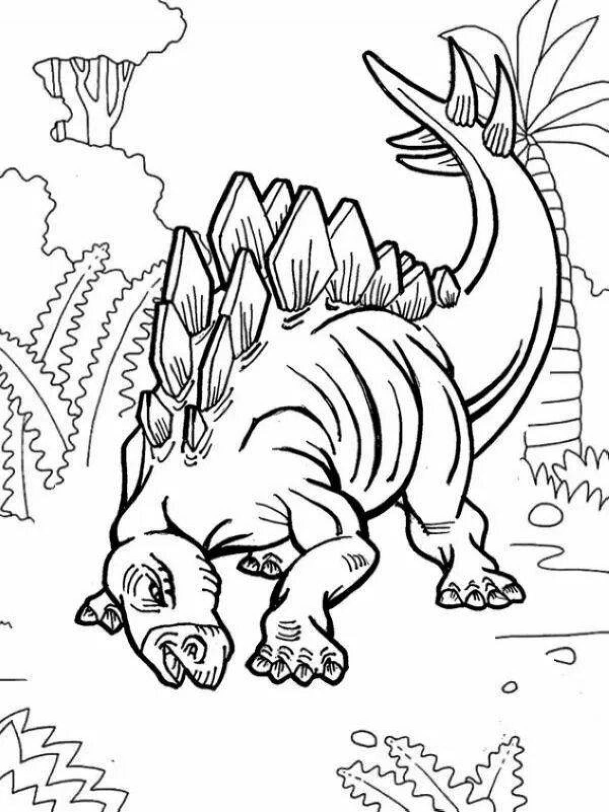 Динозавры Стегозавр раскраски для детей