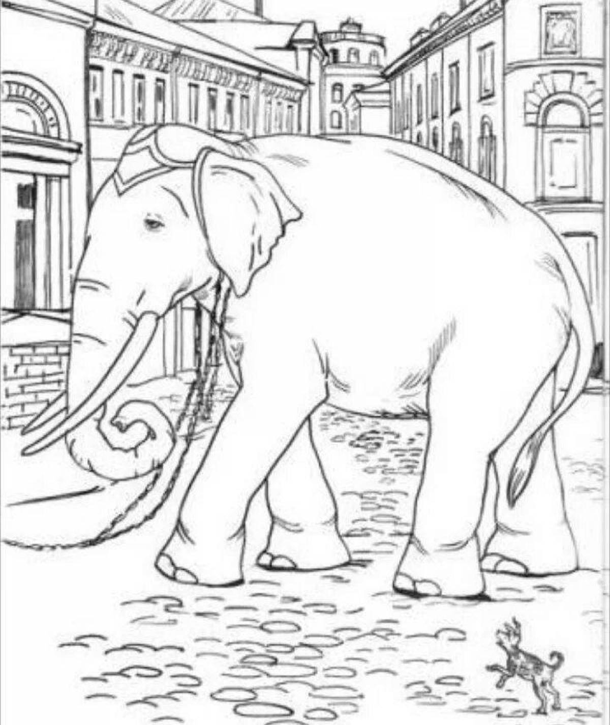 Раскраска крылова. Раскраска слон и моська басня Крылова. Рисунок к басне Крылова слон и моська. Слон моська и слон басни Крылова. Слон и моська раскраска.