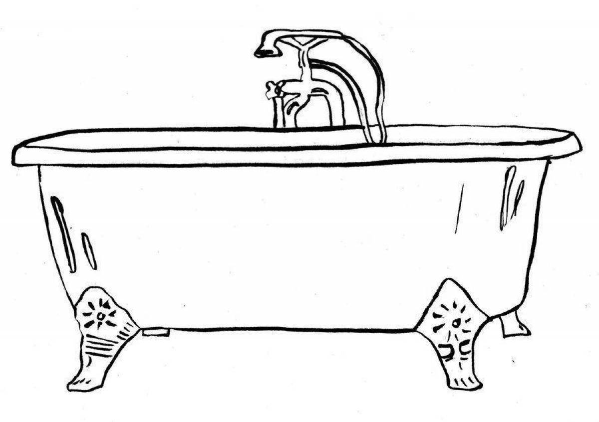 Ванна рисунок. Вана раскраска для детей. Ванна для раскрашивания. Ванная раскраска. Ванна раскраска для детей.