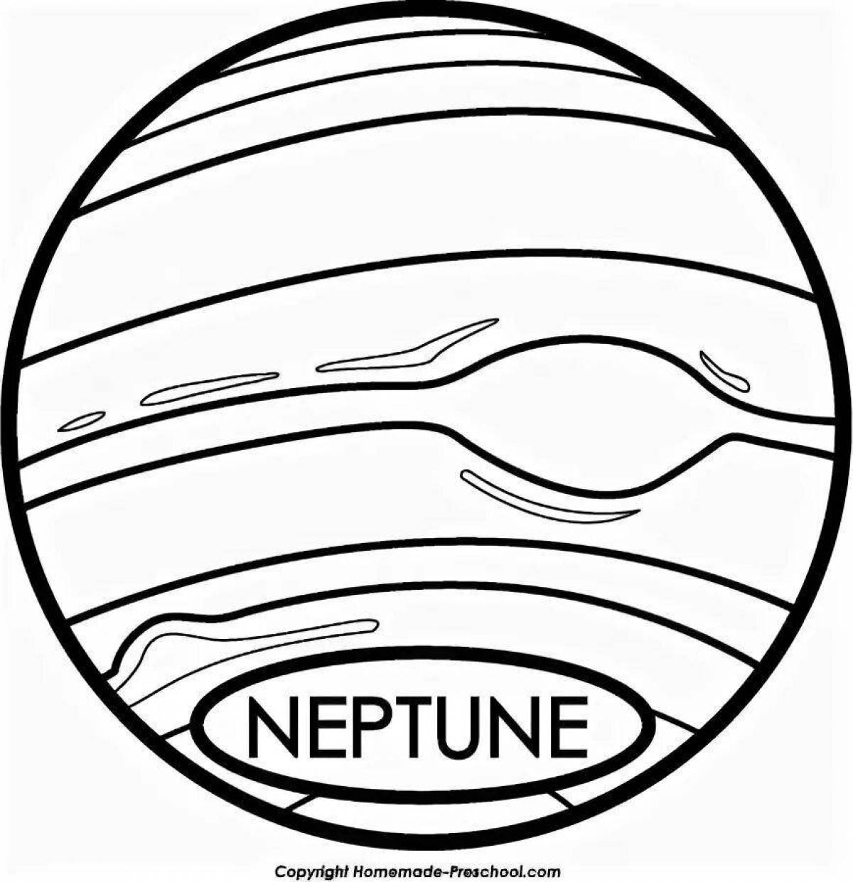 Фото Раскраска потрясающая планета нептун