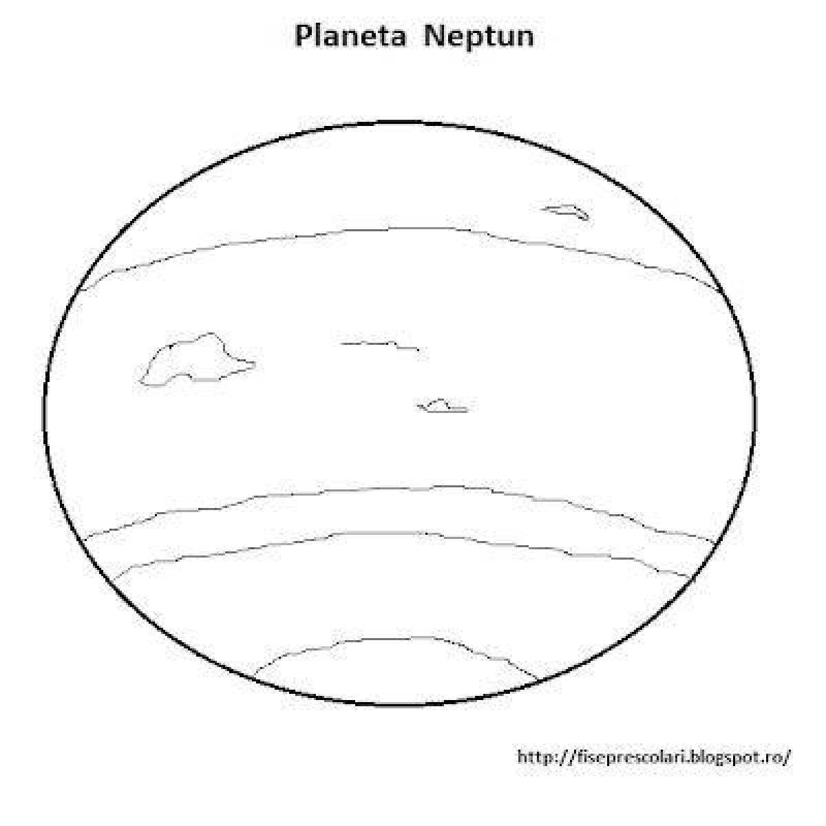 Фото Раскраска удивительная планета нептун
