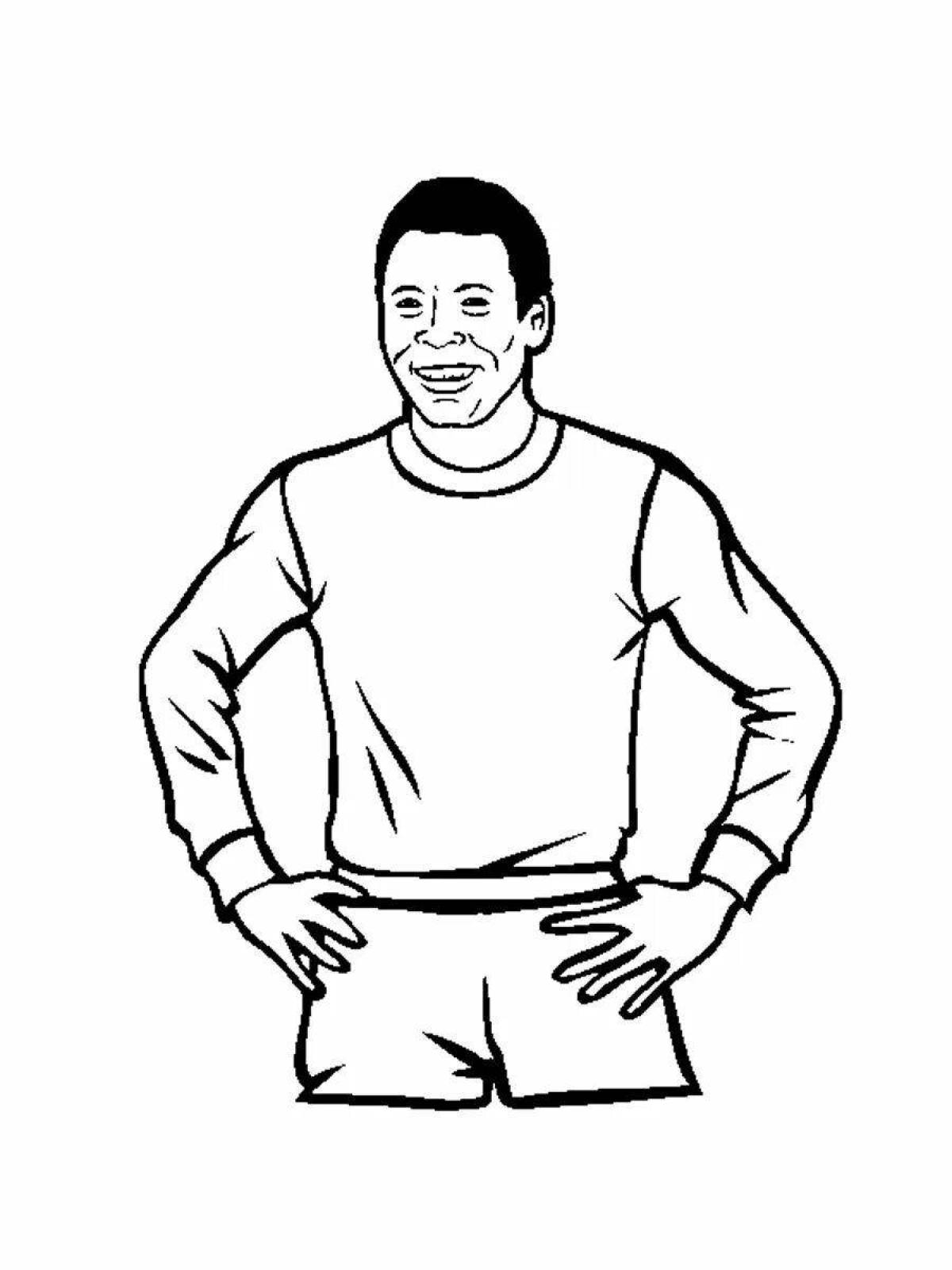 Pele's colorful football coloring page
