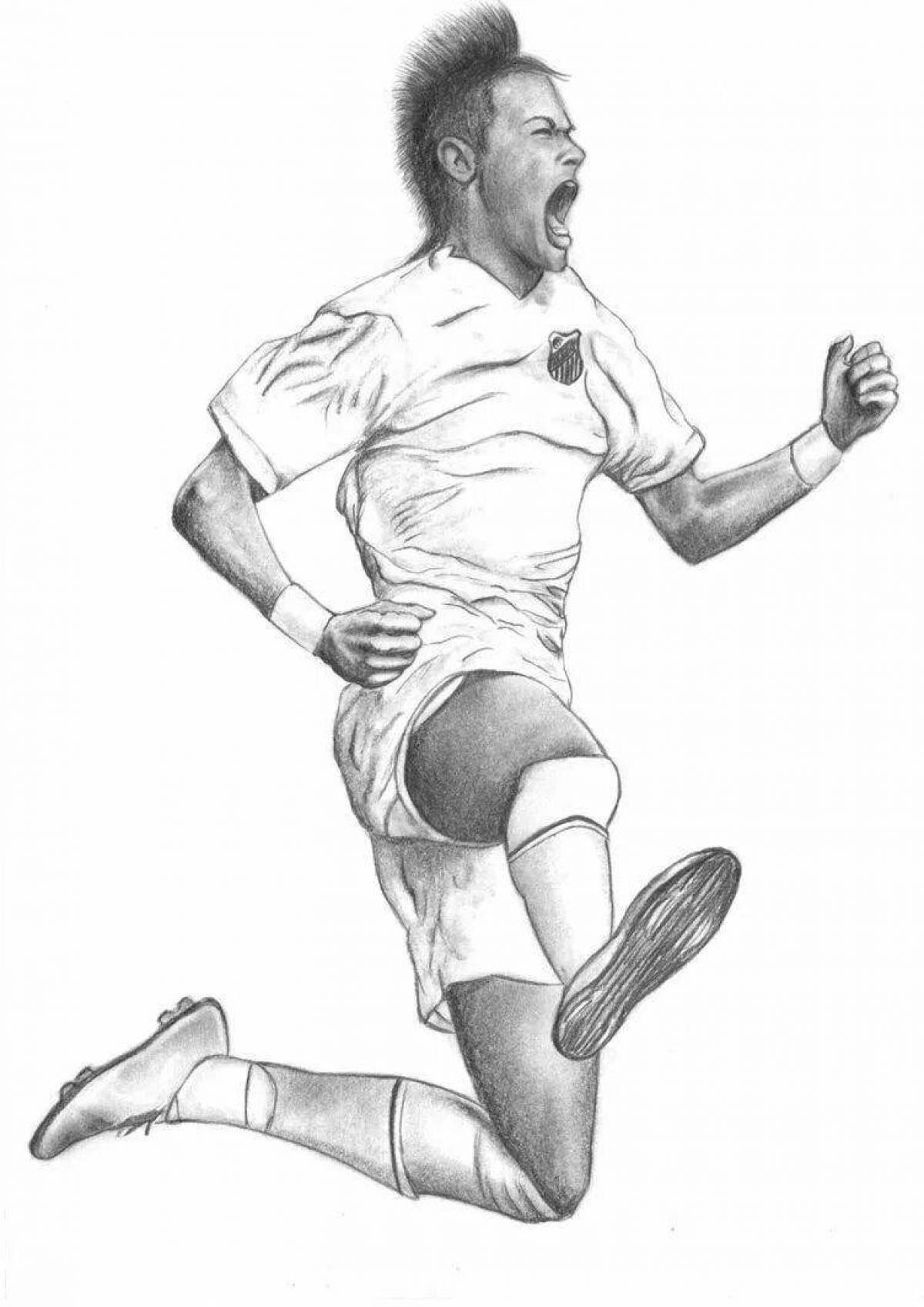 Coloring page bewitching soccer player pele