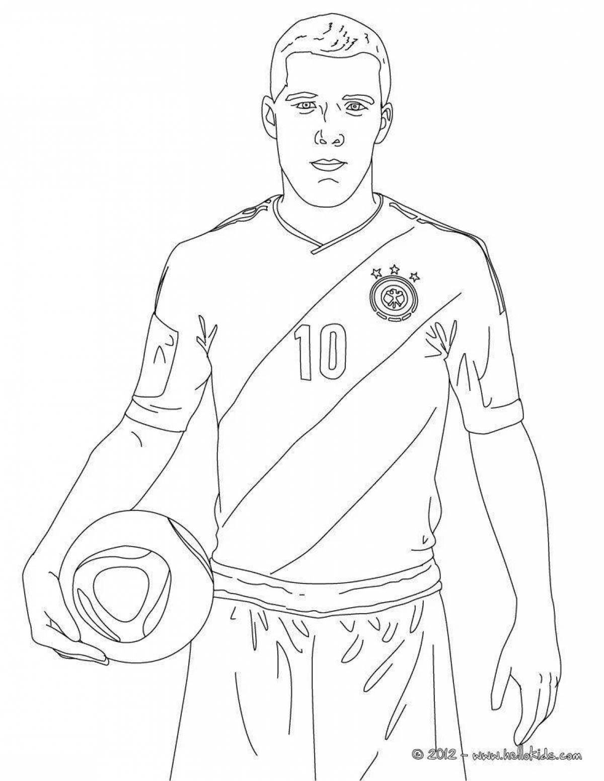 Coloring page soccer jovial pele