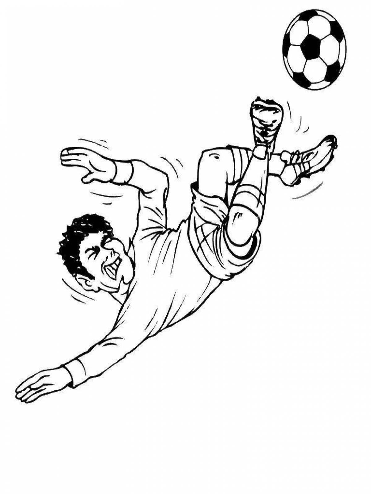 Animated pele football player coloring book