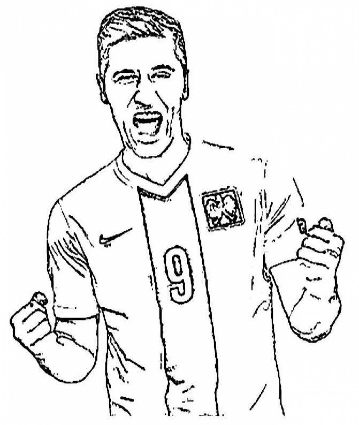 Coloring page intriguing soccer player pele