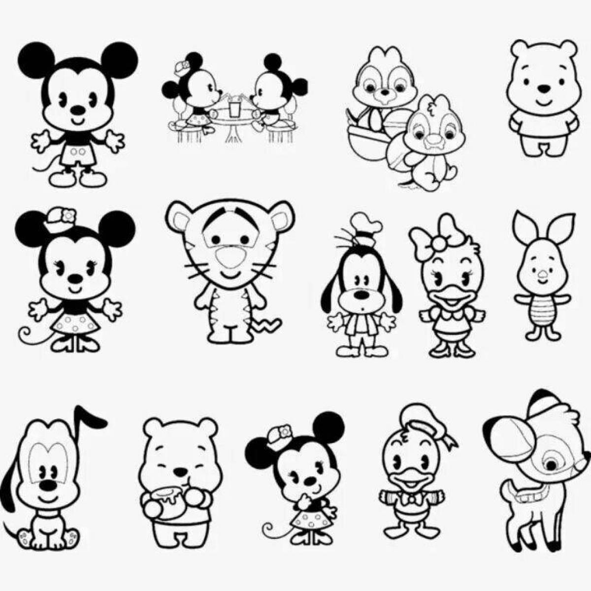 Attractive coloring pages small stickers