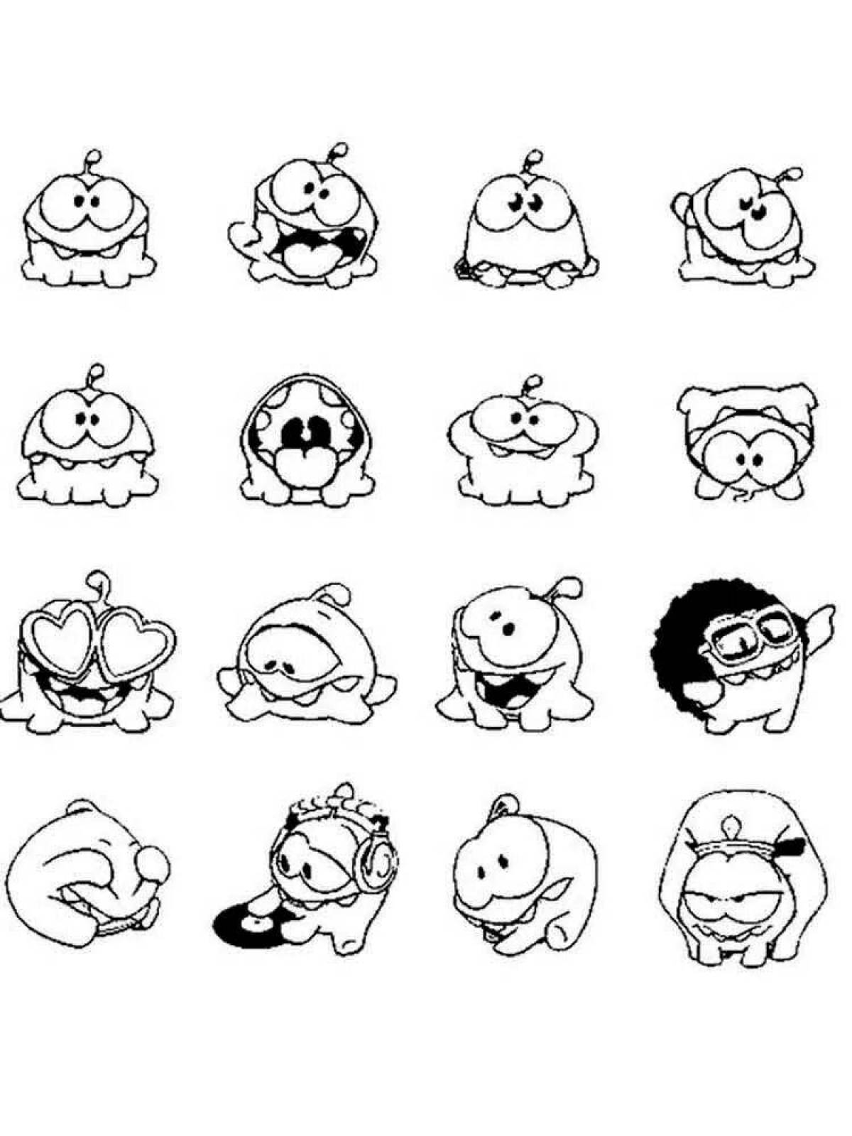 Luminous coloring pages small stickers
