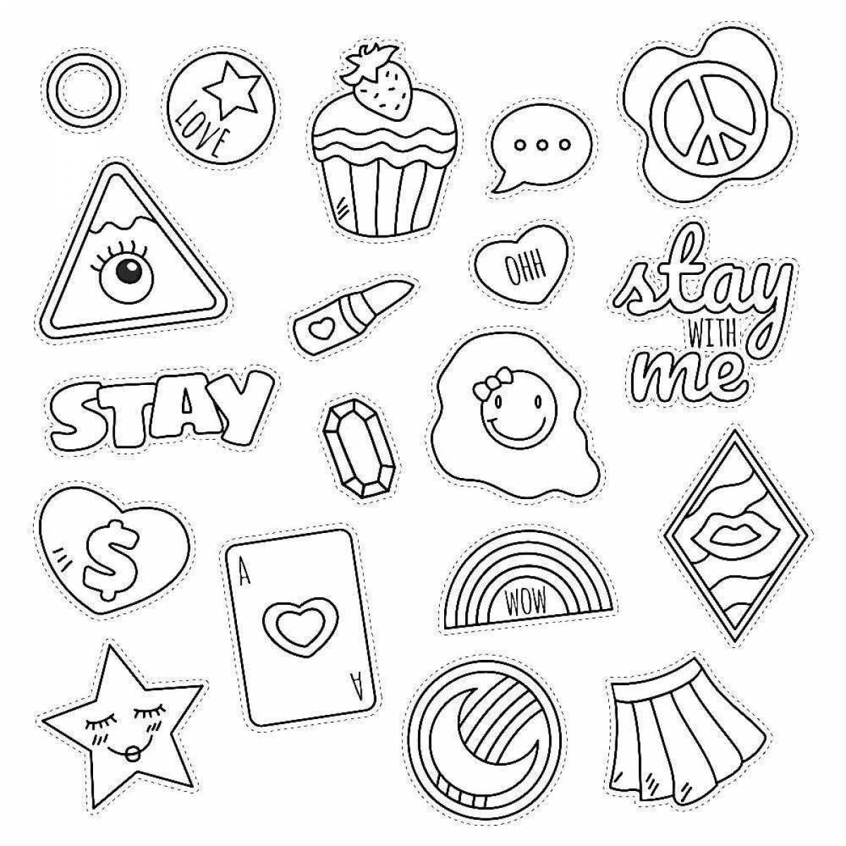 Exquisite coloring pages small stickers