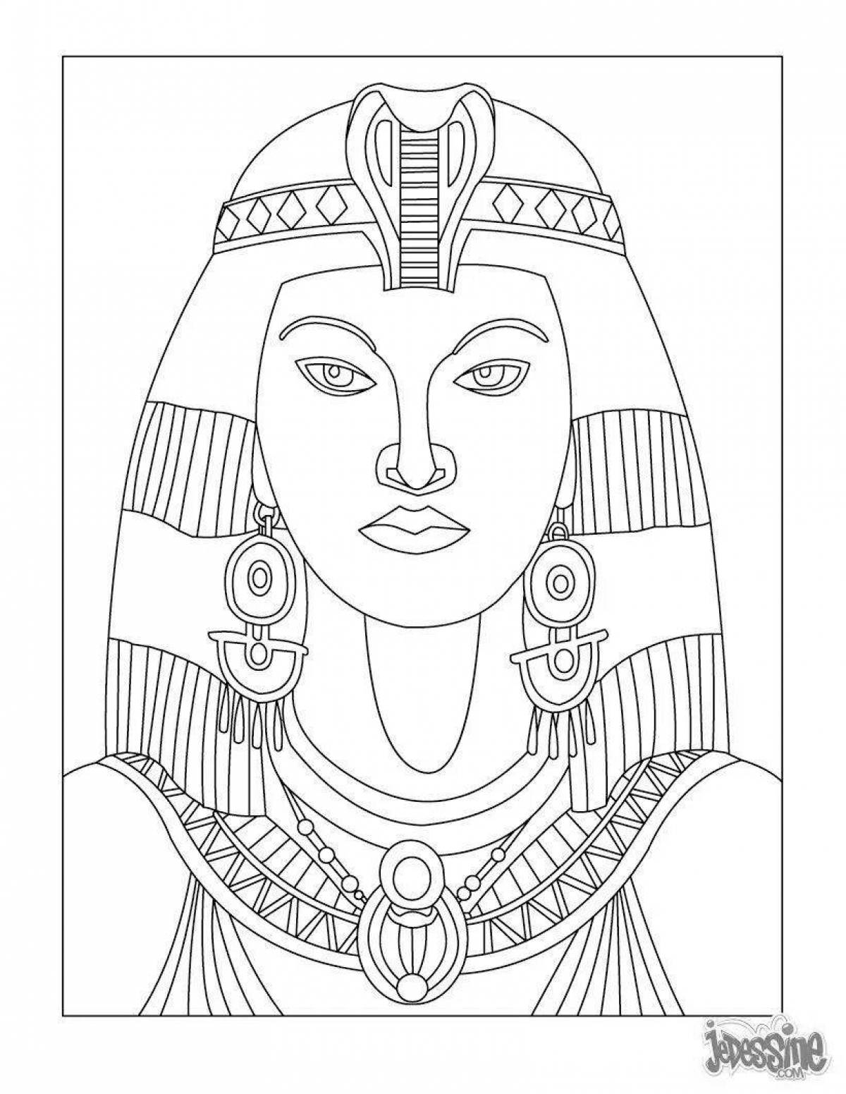 Замысловатые египетские украшения раскраска