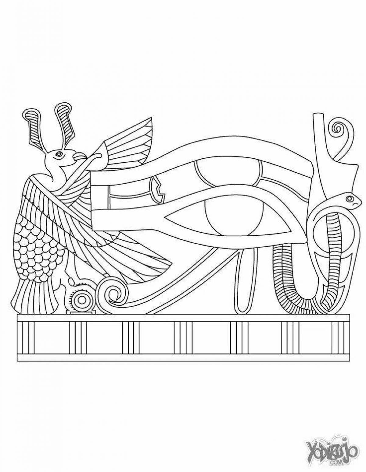 Фото Раскраска ослепительные египетские украшения