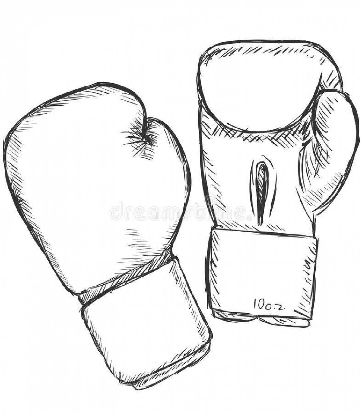 Фото Раскраска величественные боксерские перчатки
