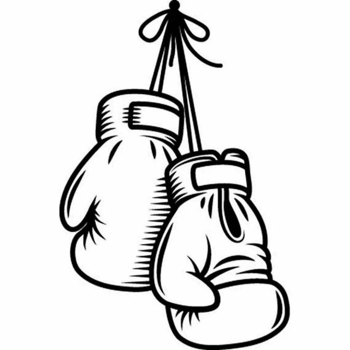 Фото Раскраска славные боксерские перчатки