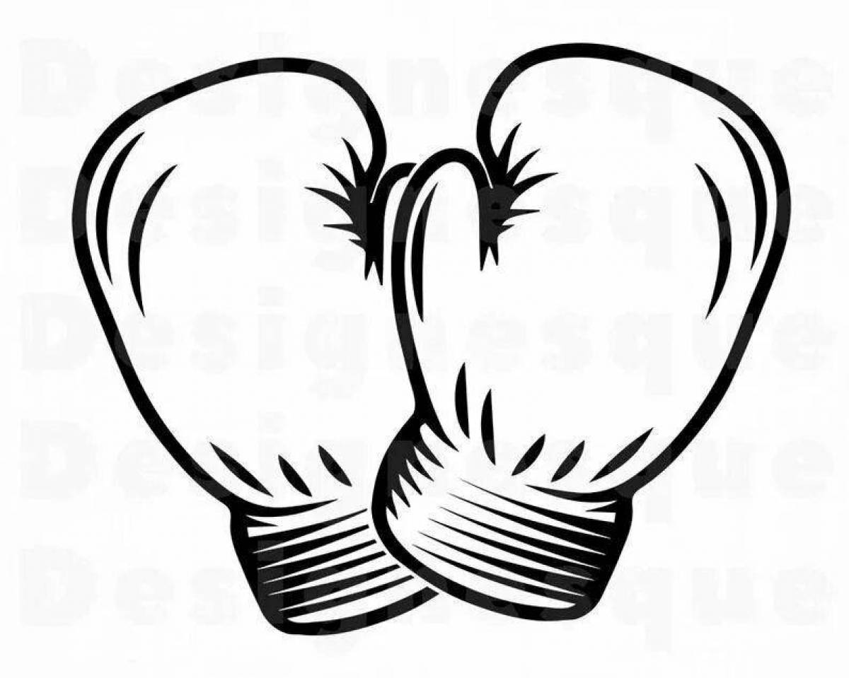 Фото Раскраска великолепные боксерские перчатки