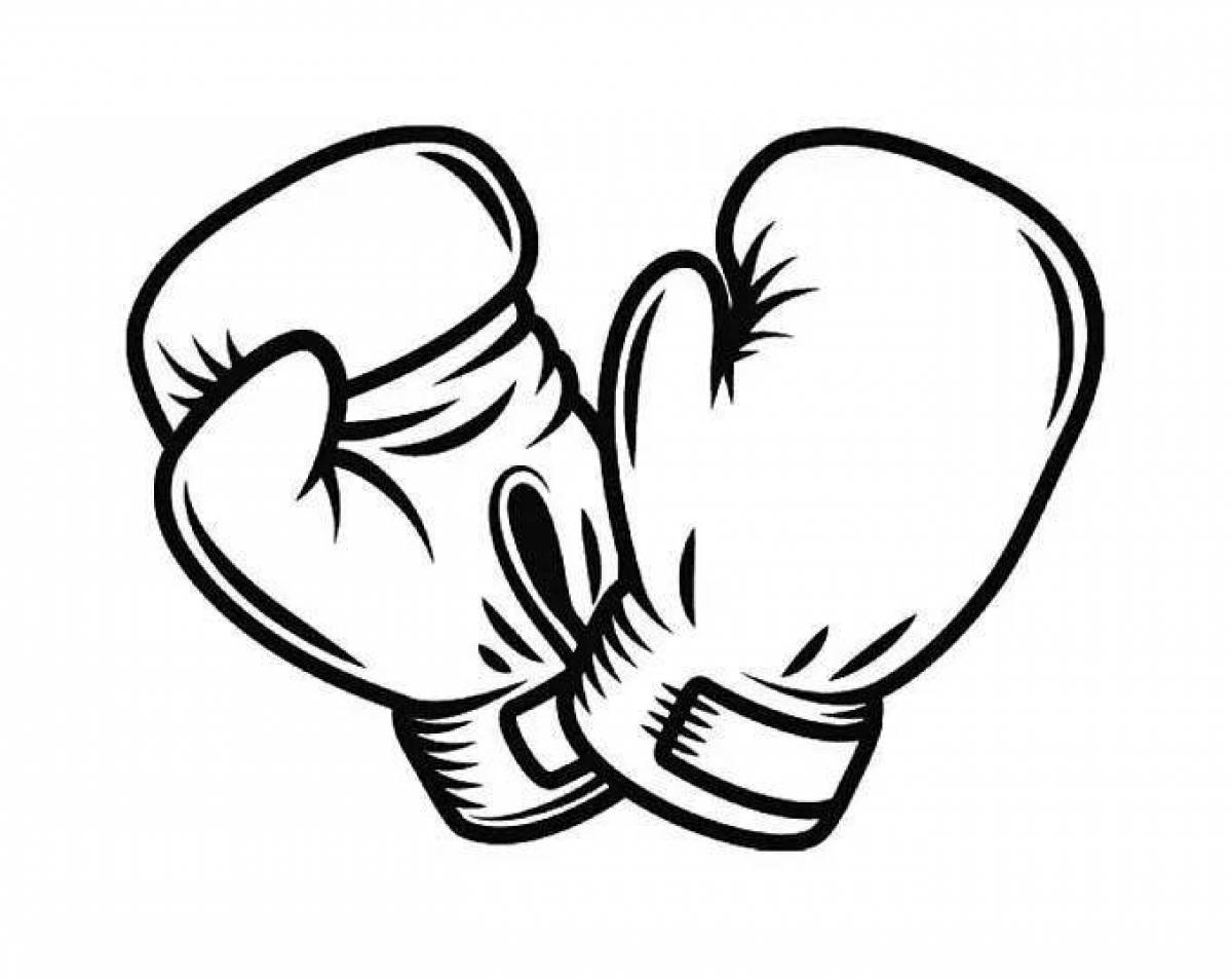 Фото Раскраска изысканные боксерские перчатки