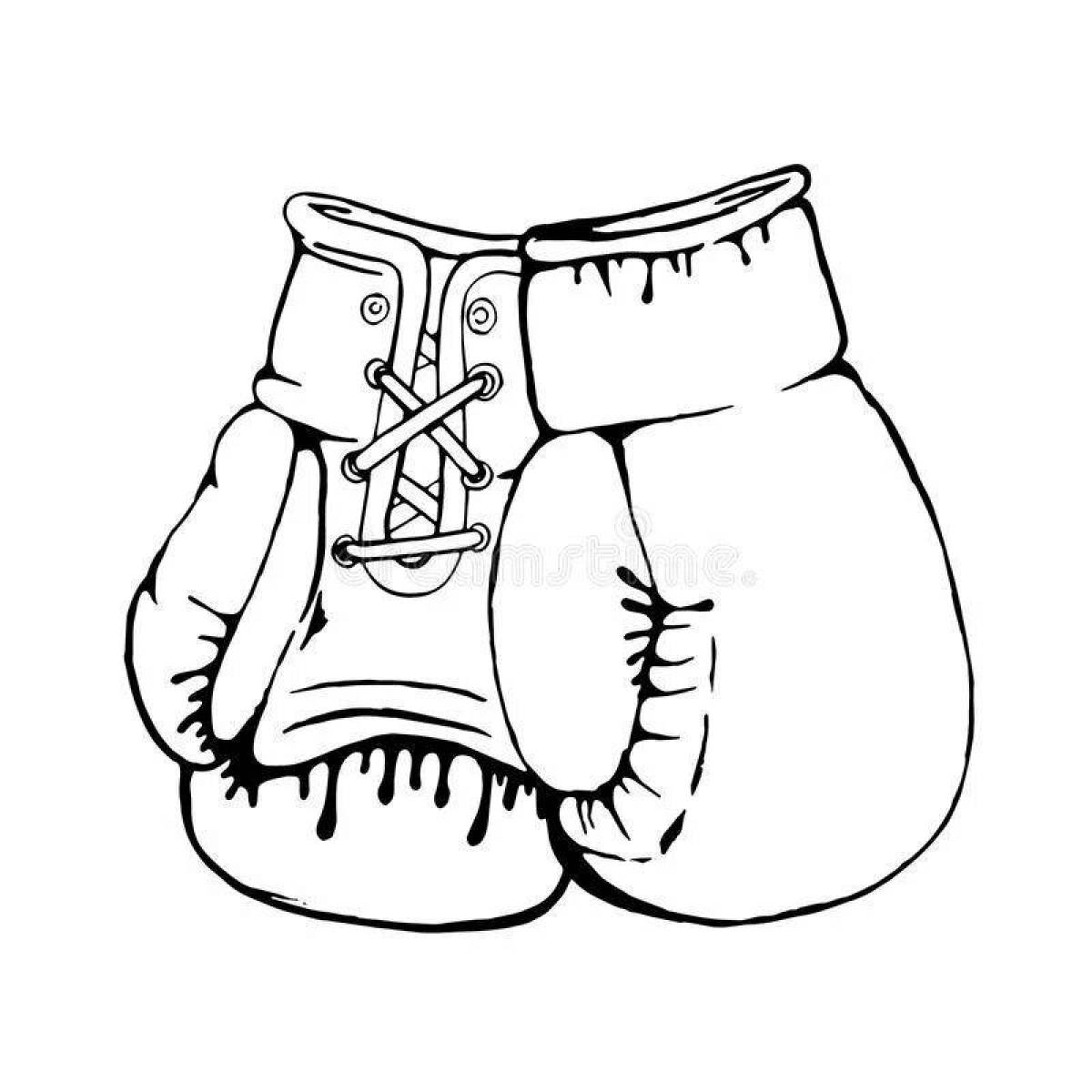 Фото Раскраска очаровательные боксерские перчатки