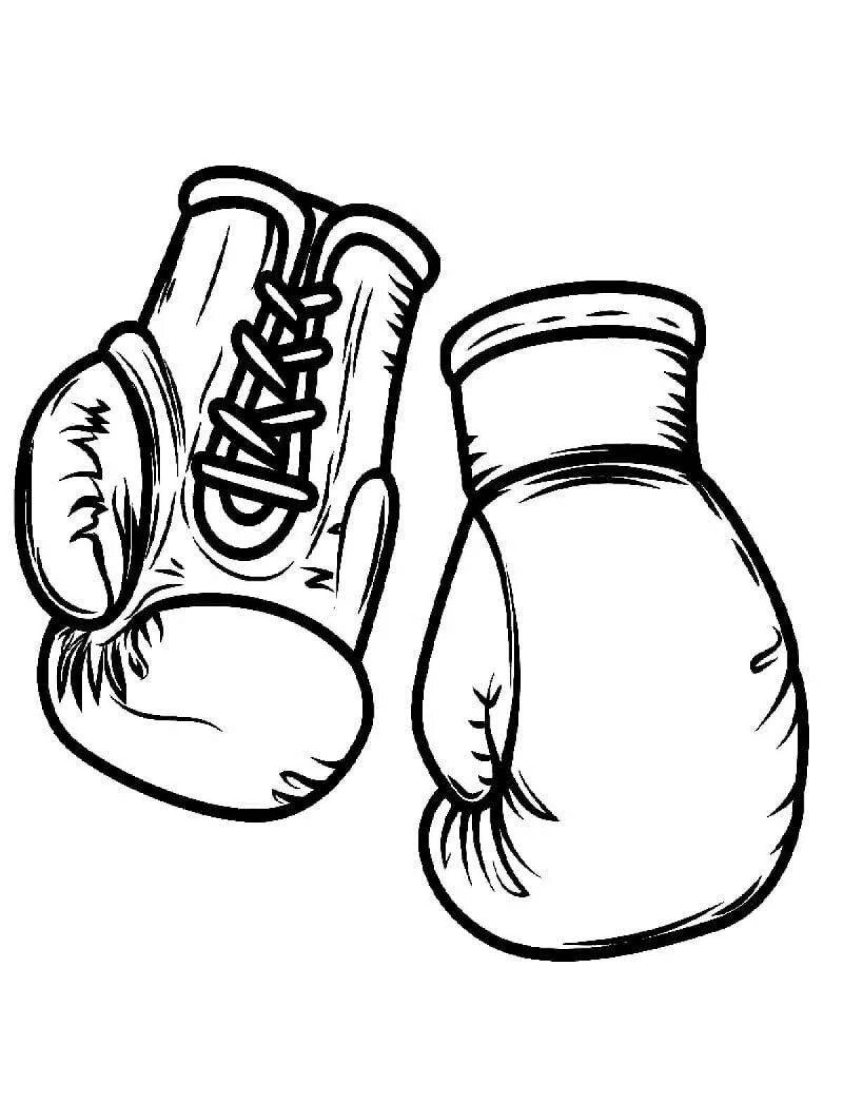 Фото Очаровательная страница раскраски боксерских перчаток