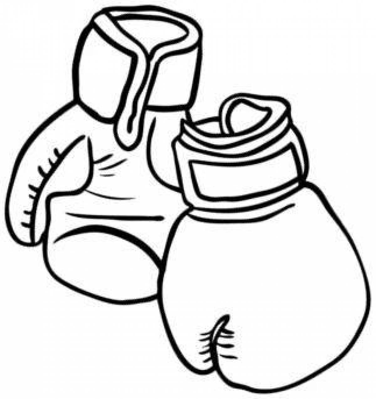 Фото Раскраска завораживающие боксерские перчатки