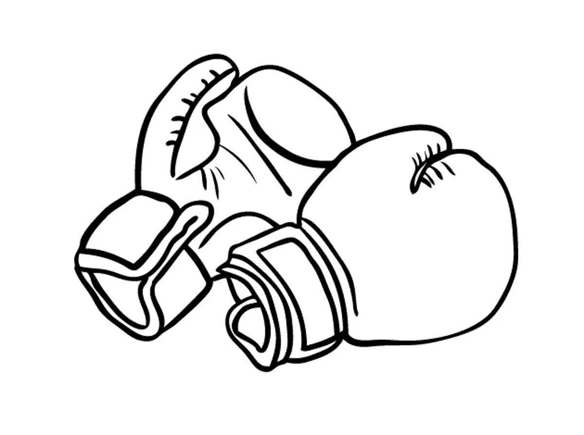 Фото Раскраска таинственные боксерские перчатки