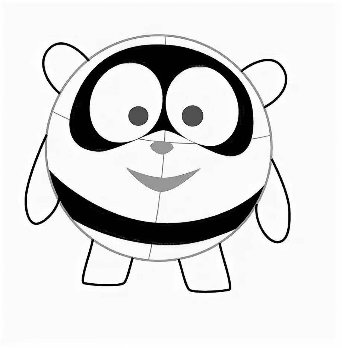 Радостная раскраска смешарики панды