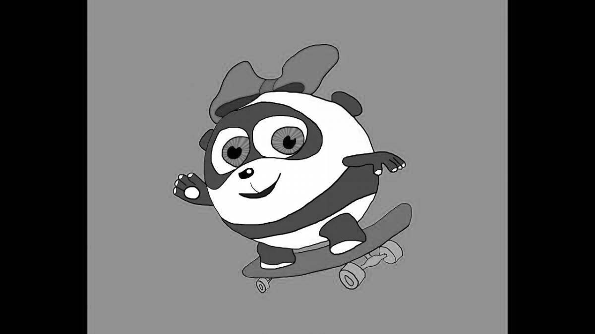 Веселая раскраска смешарики панды