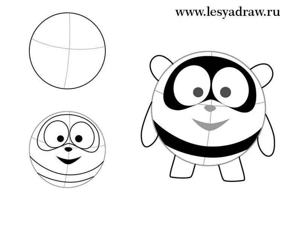 Fairytale coloring Smeshariki panda