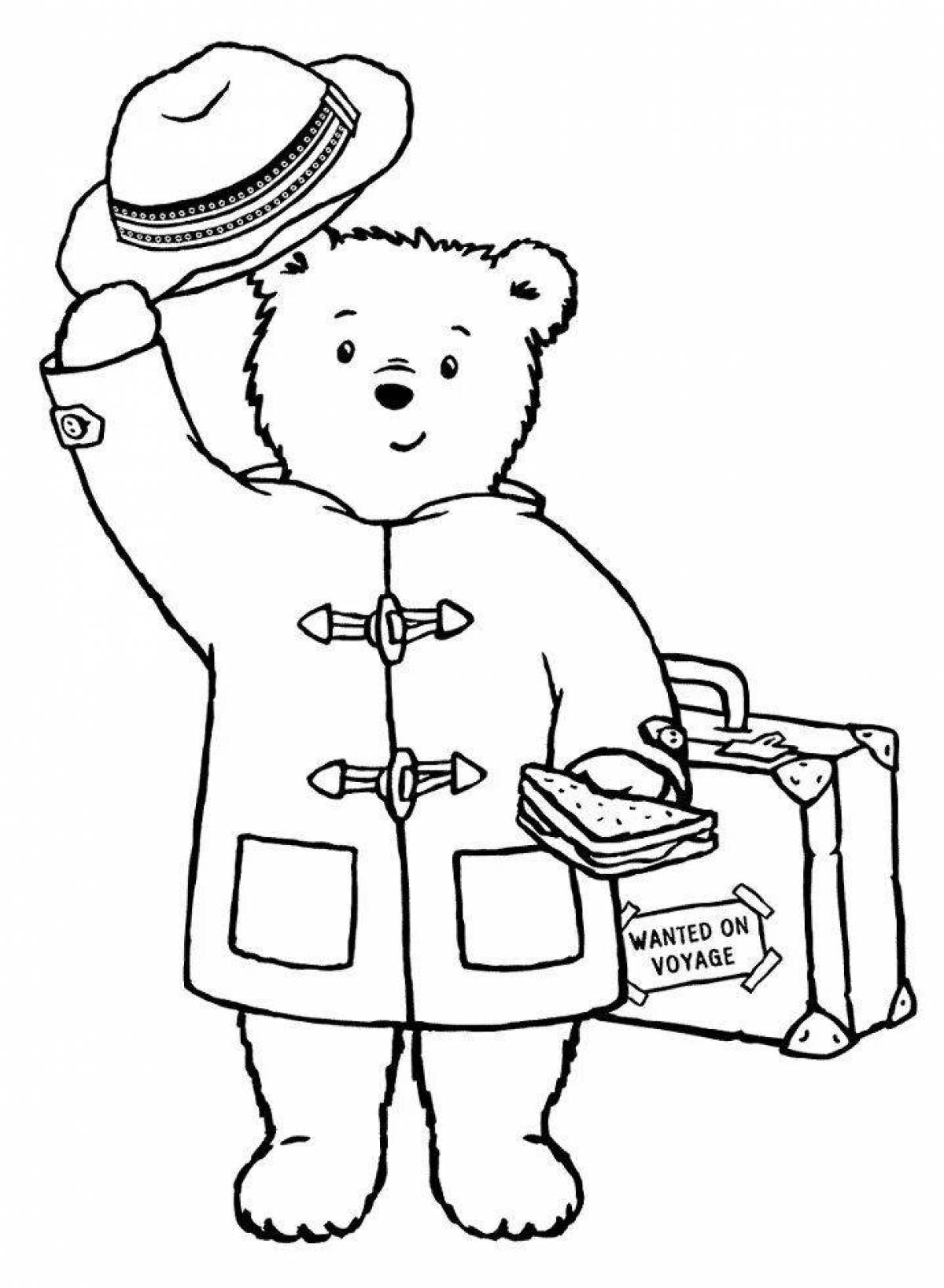 Charming paddington bear coloring book