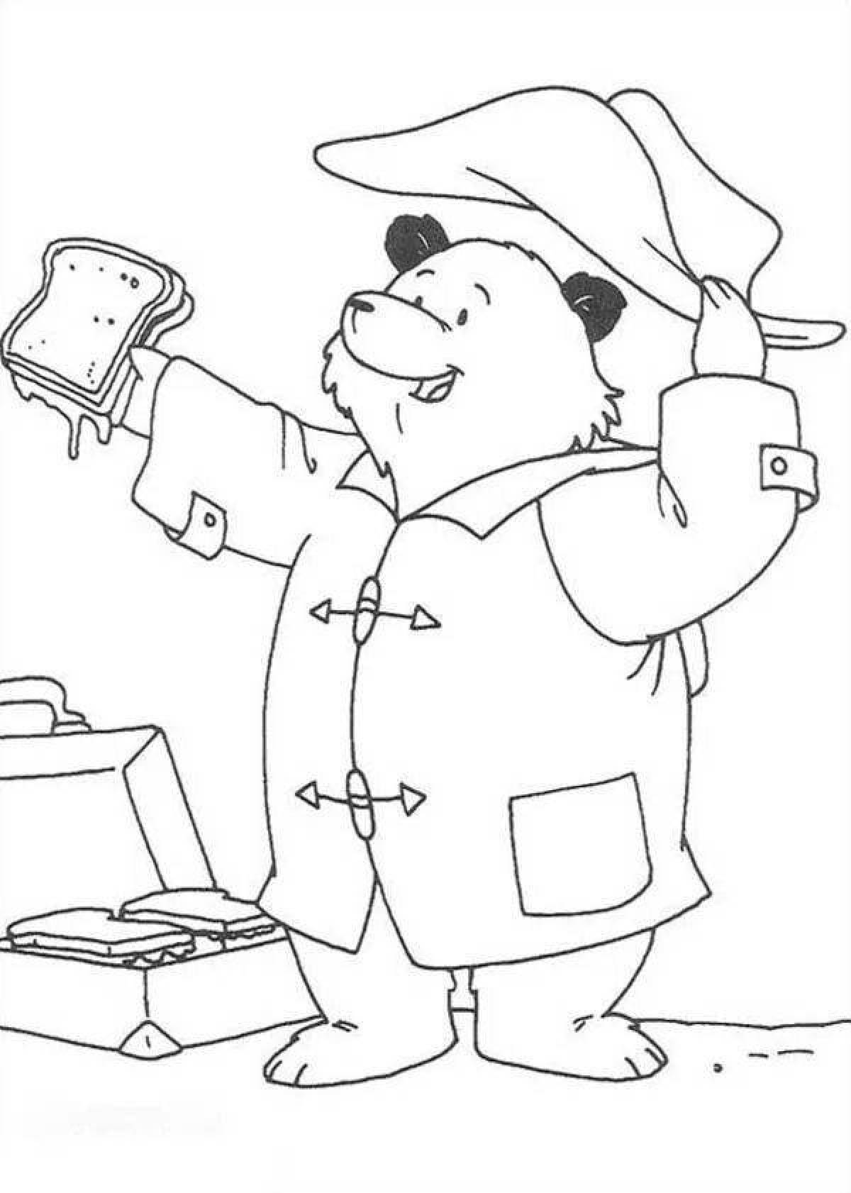 Animated paddington bear coloring book